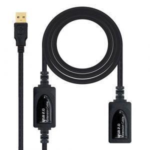 Cable USB amplificador activo USB 2.0 M/H 10 metros / Nanocable 10.01.0212