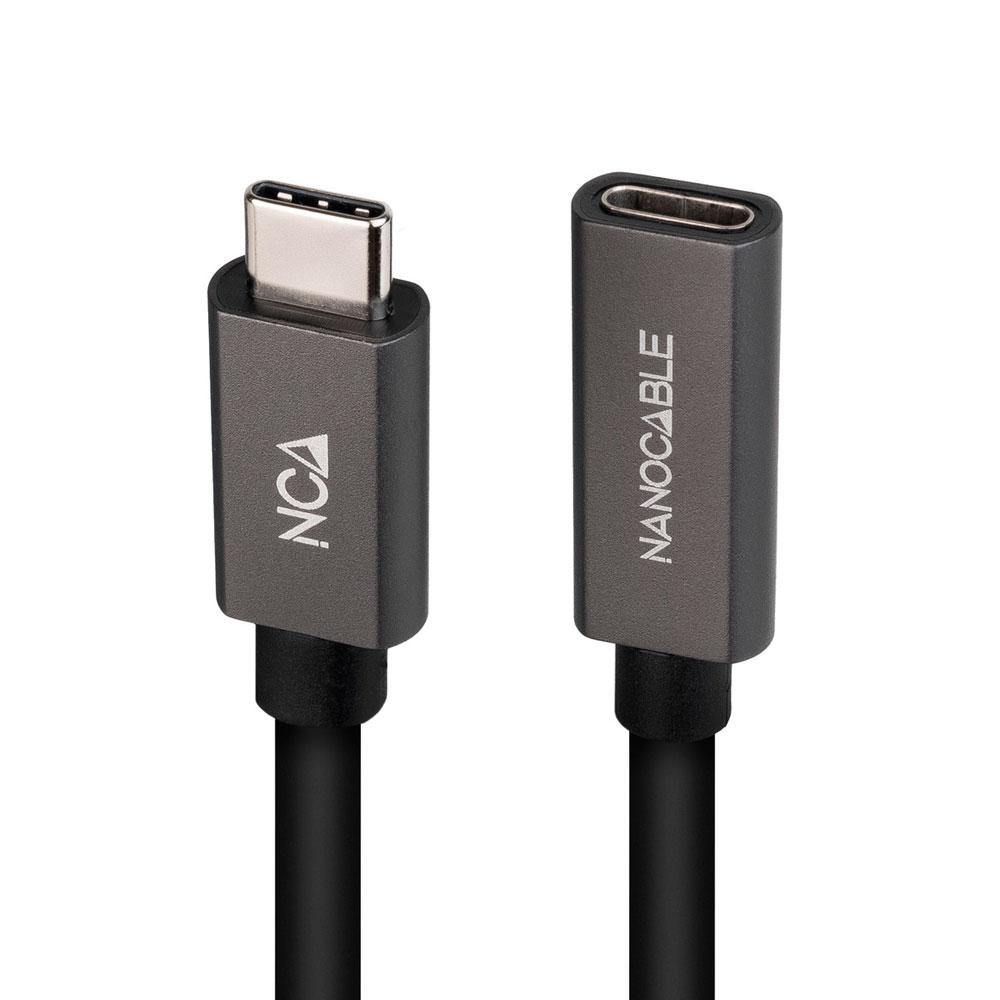 Cable prolongador Type-C M/H / 2m / 3a / USB-C 3.2 Gen2 / 20Gbps / 4K/60Hz / Nanocable 10.01.4402 - Imagen 2