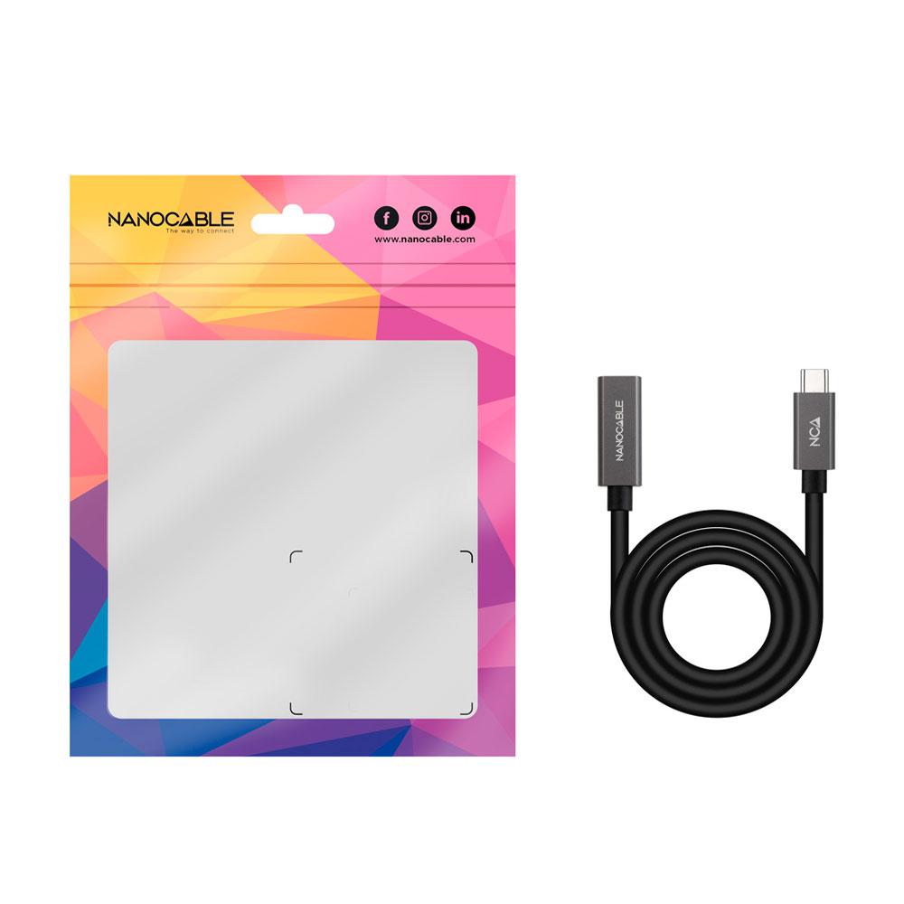 Cable prolongador Type-C M/H / 2m / 3a / USB-C 3.2 Gen2 / 20Gbps / 4K/60Hz / Nanocable 10.01.4402 - Imagen 4