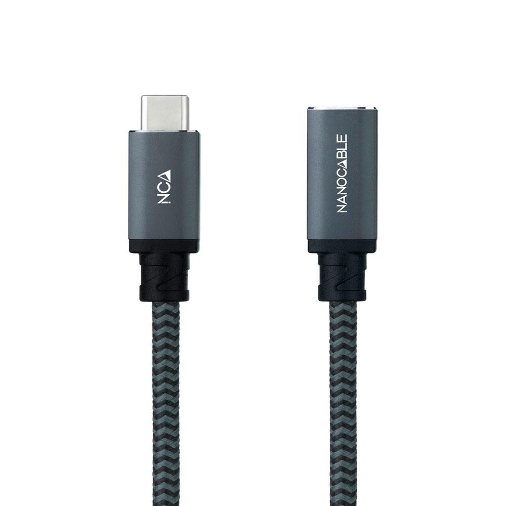 Cable prolongador USB-C 3.2 Gen2x2 M/H / 1.5m / 100W 5A / 4K-60Hz / Nanocable 10.01.4501-L150 - Imagen 2