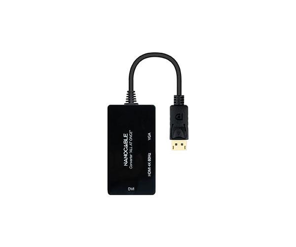 Conversor DisplayPort a HDMI / DVI / VGA / 20cm / Negro / 10.16.3301-ALL - Imagen 2