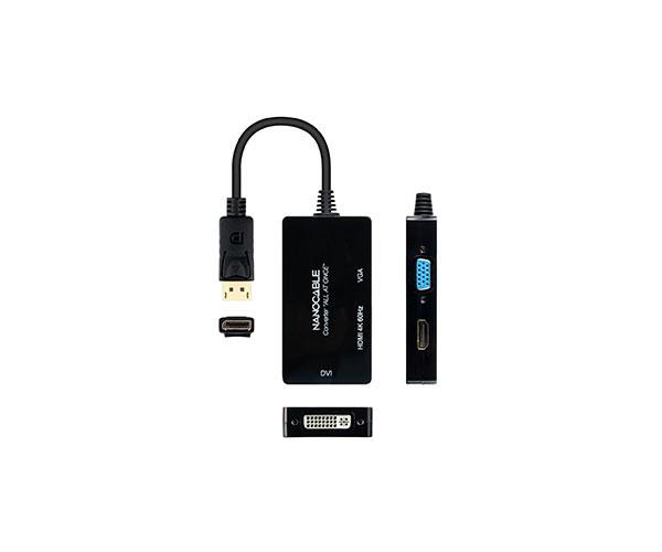 Conversor DisplayPort a HDMI / DVI / VGA / 20cm / Negro / 10.16.3301-ALL - Imagen 3