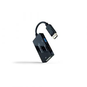 Conversor DisplayPort a HDMI / DVI / VGA / 20cm / Negro / 10.16.3301-ALL
