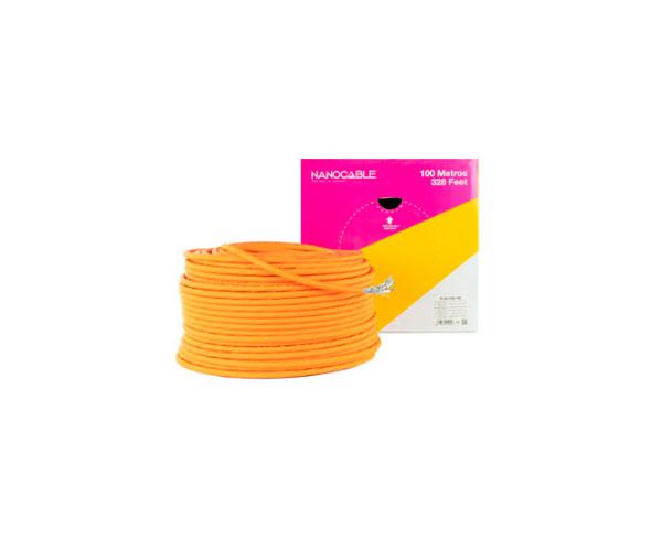 Bobina 100 metros exterior Cat.7 SFTP awg23 / Naranja / Nanocable 10.20.1700-100