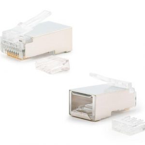 Conector RJ45 8 hilos cat.6 Ftp blindado con guias (pack 10 uds) Nanocable 10.21.0203