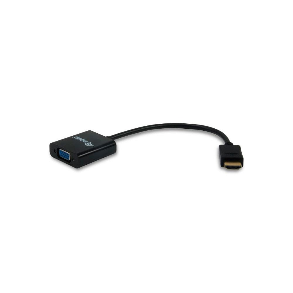 Cable adaptador HDMI a VGA M/H + Audio / Negro / Equip 11903607
