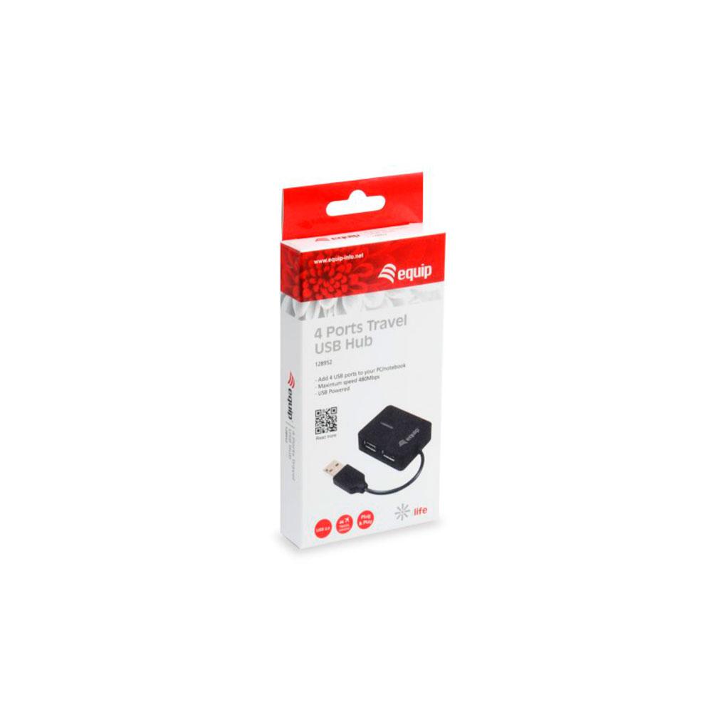 Hub 4 puertos USB 2.0 Equip / Negro/ EQ128952 - Imagen 3