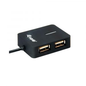 Hub 4 puertos USB 2.0 Equip / Negro/ EQ128952