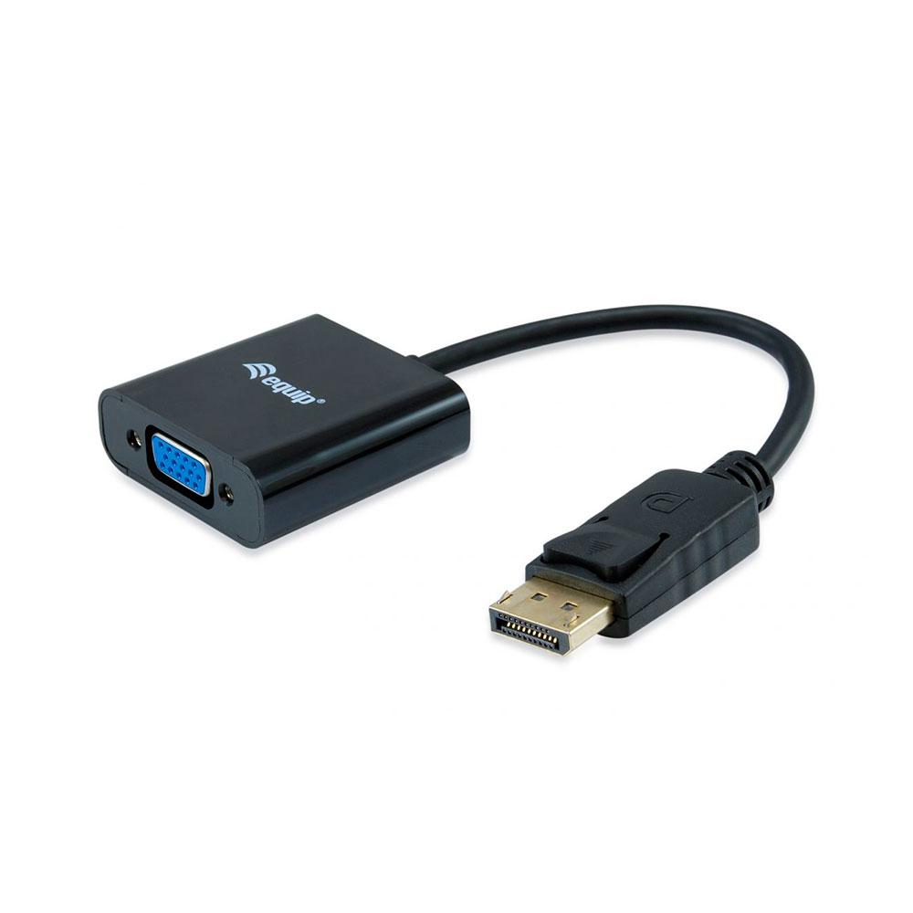 Adaptador DisplayPort a VGA Tipo B Equip / 0,15 m / Negro / 133435