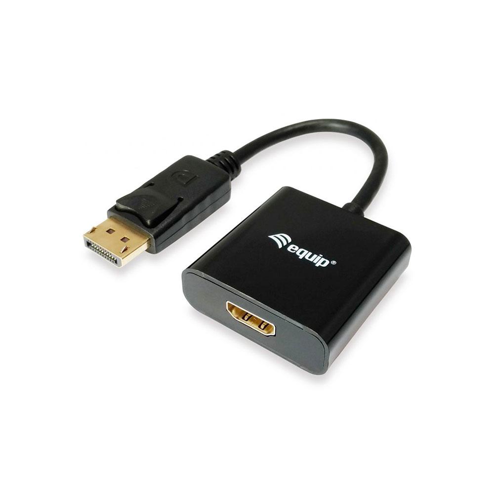 Adaptador DisplayPort a HDMI M/H / 15cm / Negro / Equip 133438