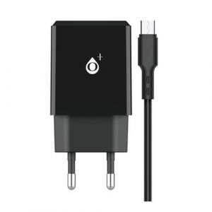 Cargador de red Usb x2 + Cable Microusb / 12w / Negro / A6197 / One+
