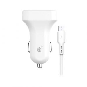 Cargador de coche-mechero con cable Micro USB / 2xUsb / 5v 2.4a / A6260 / Blanco / One+