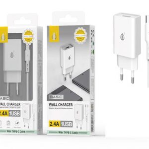 Cargador de red Usb + Cable Type-C / 12w / Blanco / NA0348 One+