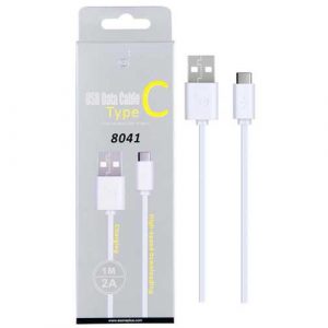 Cable datos USB 2.0 a Type-C / 1m / 3.4a / 8041 / Blanco / One+