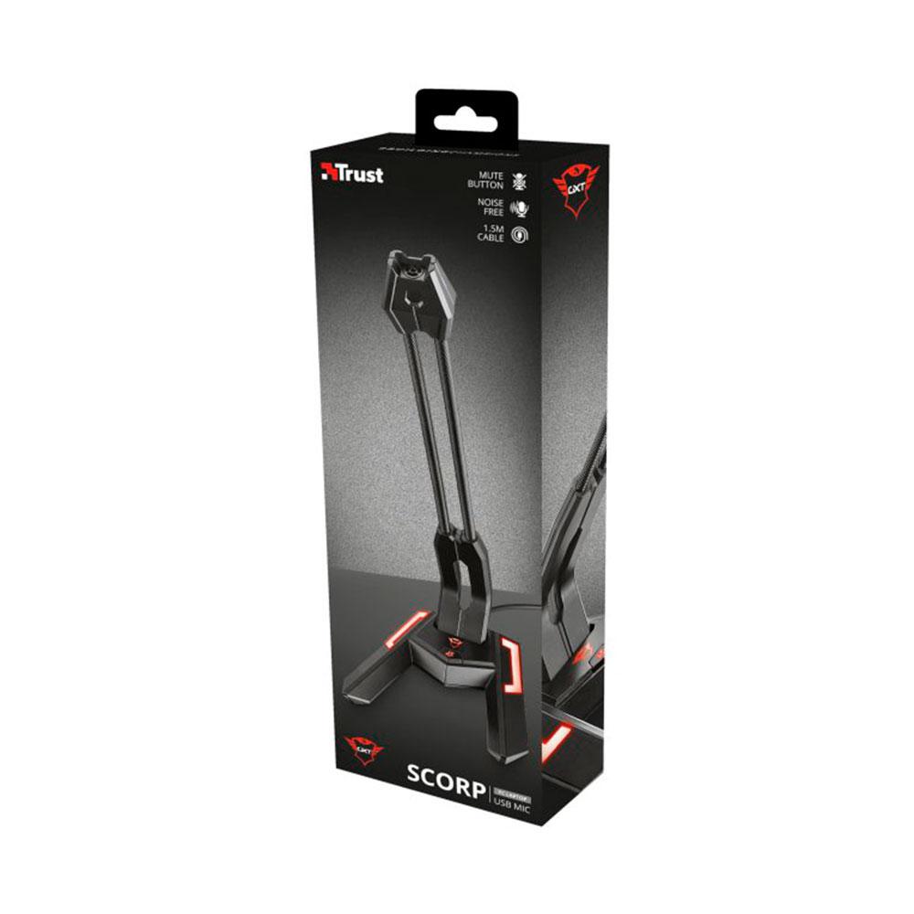 Microfono Sobremesa Trust Gaming Gxt 210 / Libre distorsiones / Cable 1.5m / Negro-Rojo / 20688 - Imagen 2