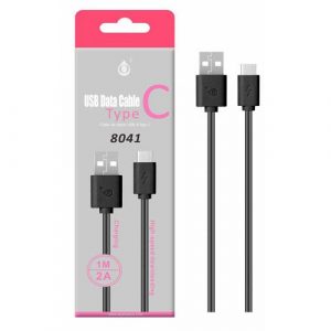 Cable datos USB 2.0 a Type-C / 1m / 2.4a / 8041 / Negro / One+