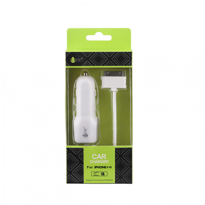 Cargador de coche-mechero con cable iPhone 4  / 5w / Blanco / Ca501/ One+