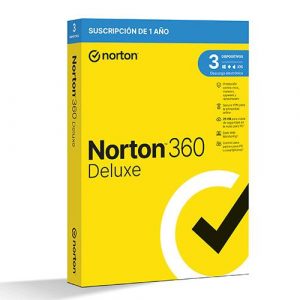 Antivirus Norton 360 Deluxe 25Gb / 1 Usuario / 3 Dispositivos / 1 Año / Box / 21436048
