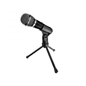 Microfono de sobremesa Trust Starzz / Jack 3.5mm / Boton Silenciador / Incluye tripode