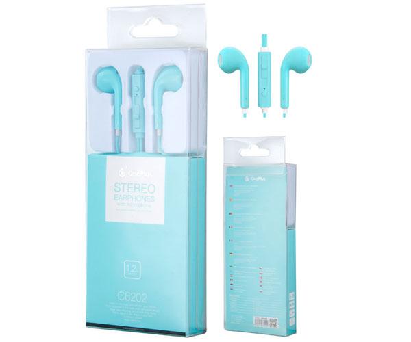 Auriculares con Microfono Intrauricular C6202 Air Azul / Sin silicona / Jack 3.5mm / One+
