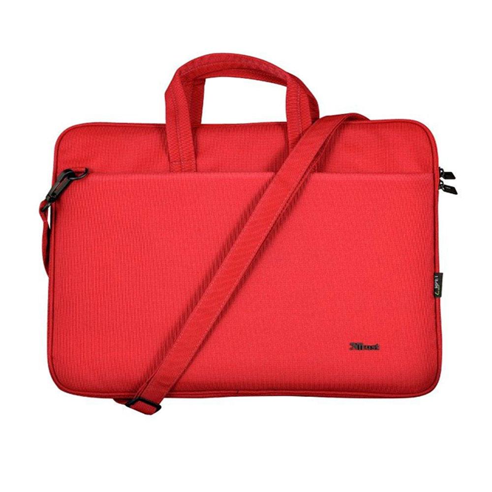 Maletin portatil Trust Bologna Eco Rojo / hasta 16 / Compartimento principal acolchado / 24449"