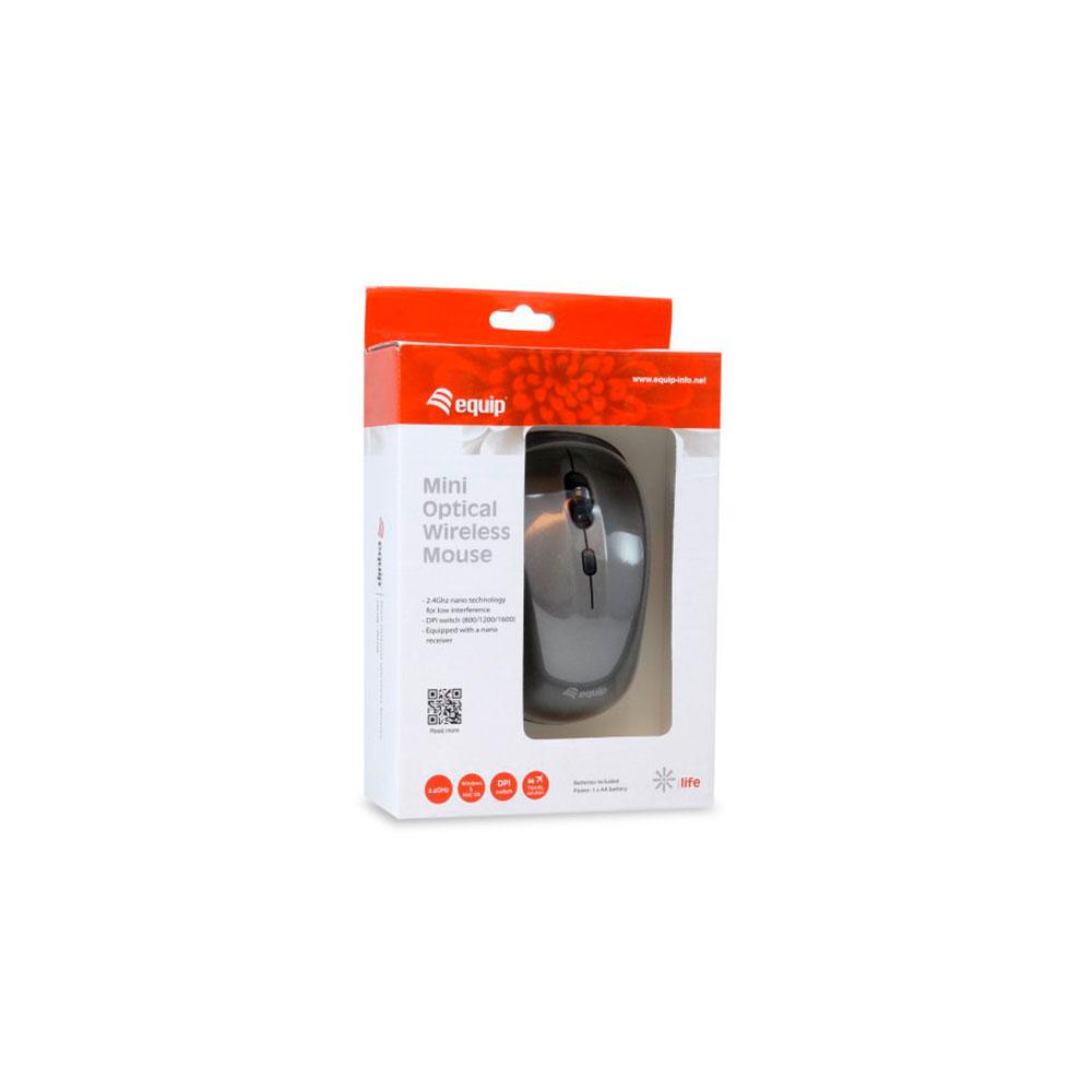 Raton Mini Inalambrico Equip Life Scroll / Optico / 1600 Dpi / Ambidiestro / Gris / 245109 - Imagen 3