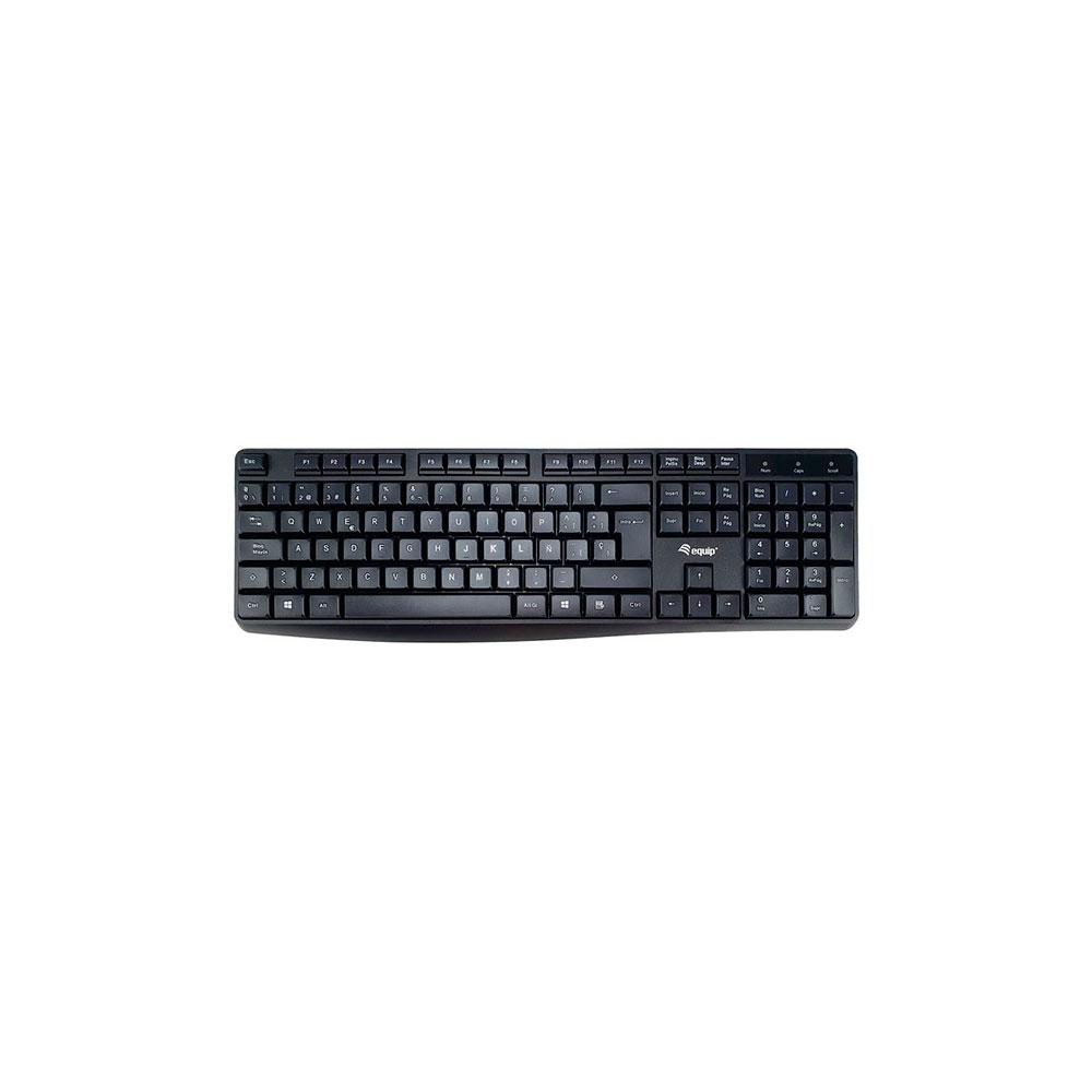 Teclado Usb Equip Life / 105 Teclas / Resistente a salpicaduras / Negro / 245211