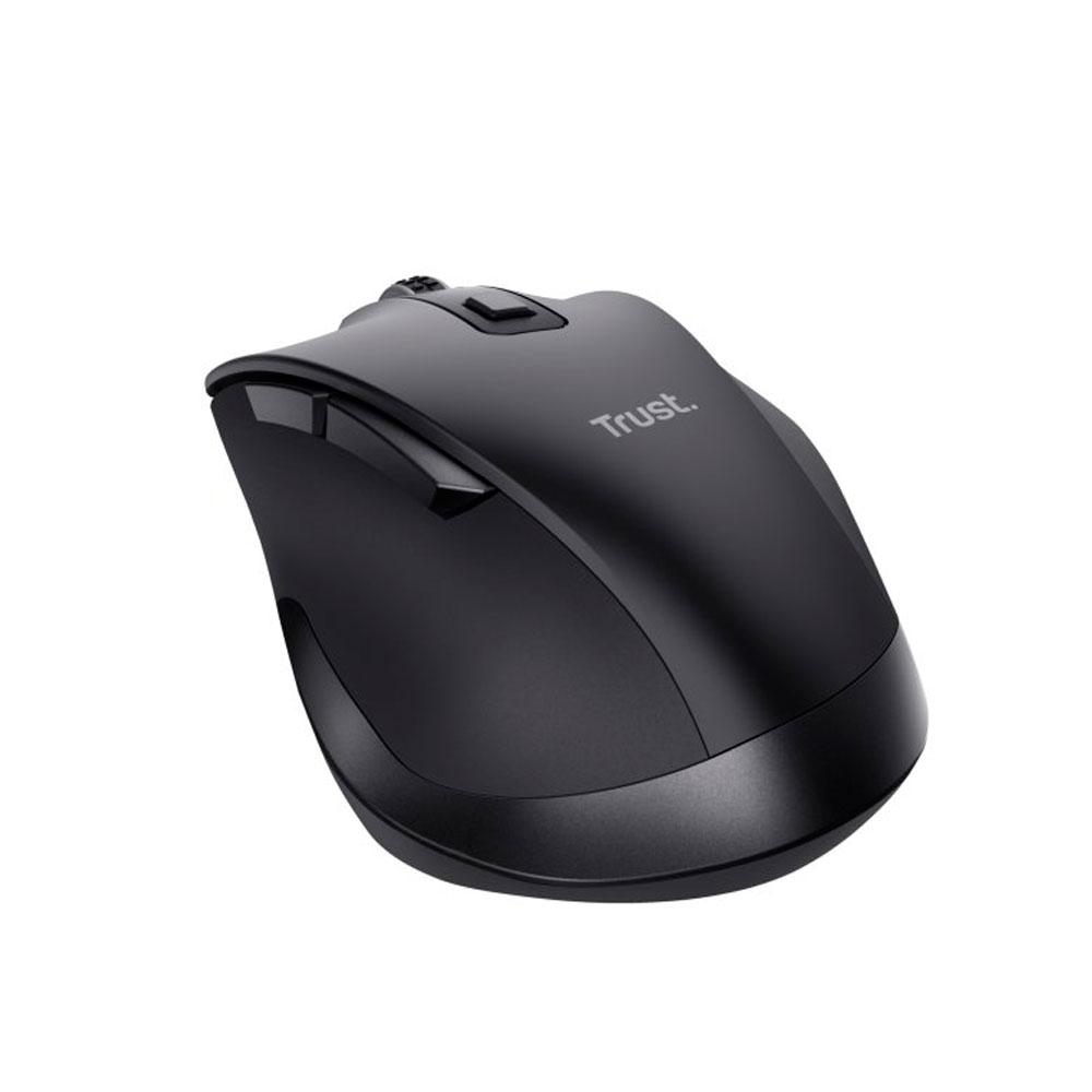 Raton óptico inalambrico Trust Fyda / Ergonomico / Recargable / 2400 dpi / Type-C / 6 Botones / Negro / 24727 - Imagen 3