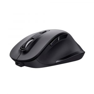 Raton óptico inalambrico Trust Fyda / Ergonomico / Recargable / 2400 dpi / Type-C / 6 Botones / Negro / 24727