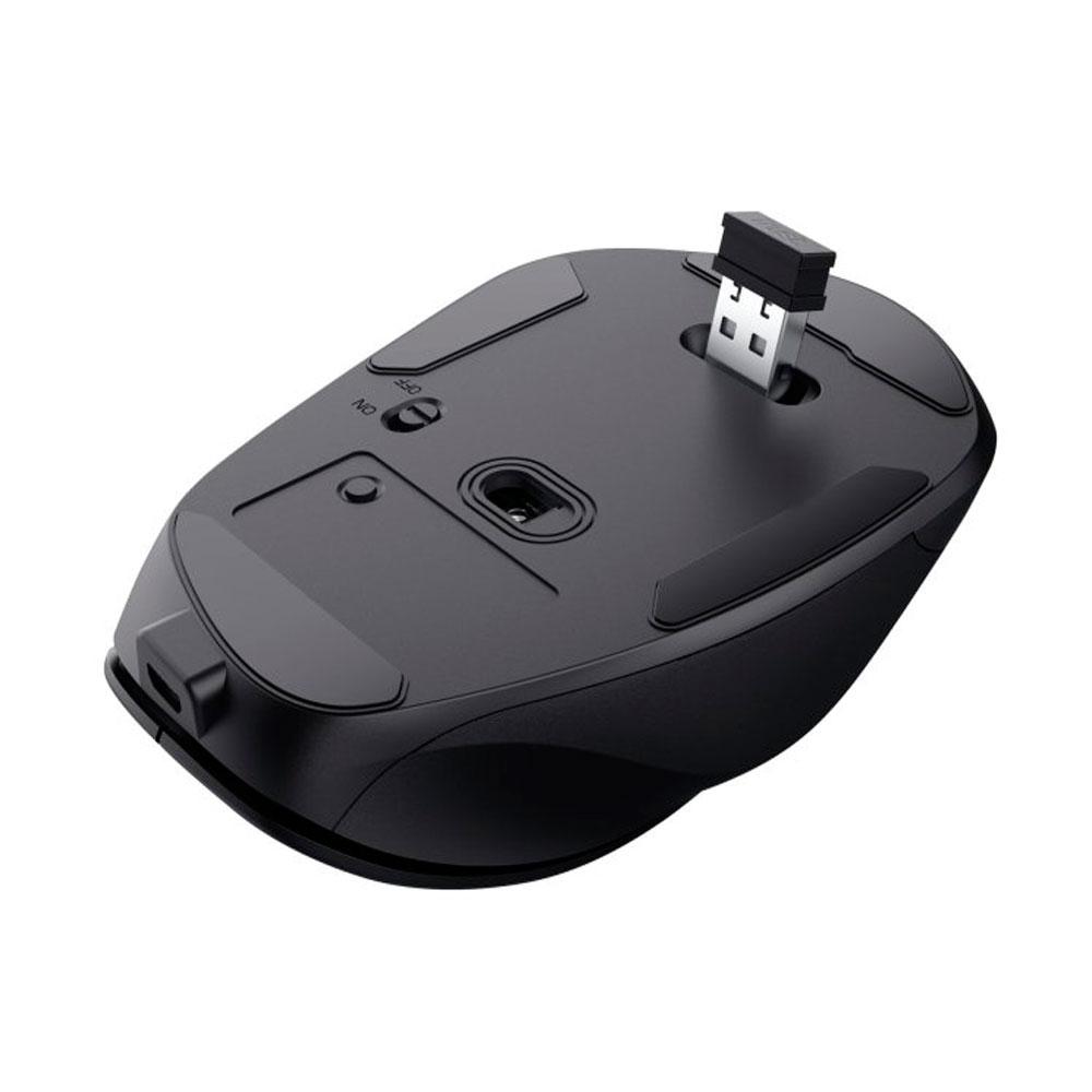 Raton óptico inalambrico Trust Fyda / Ergonomico / Recargable / 2400 dpi / Type-C / 6 Botones / Negro / 24727 - Imagen 5