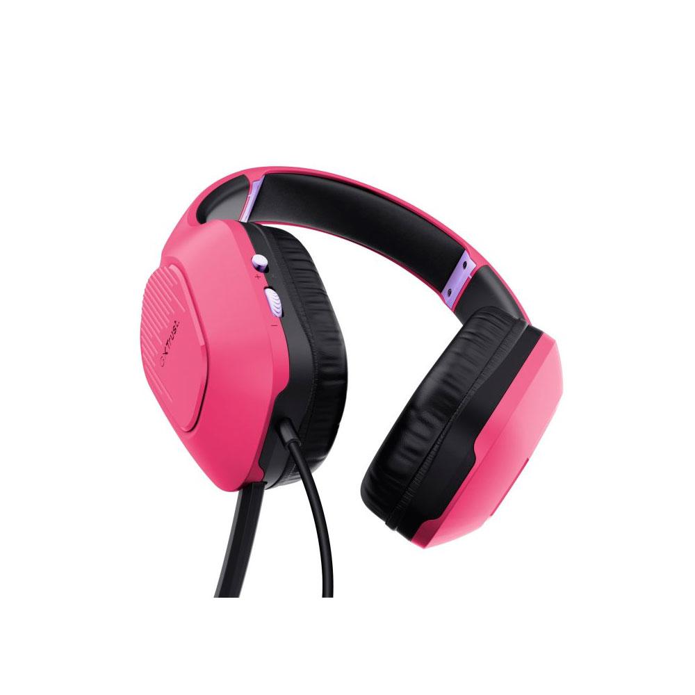 Auriculares Trust Gaming Gxt 415p Zirox Rosa / Multiplataforma Ps5 - Xbox - Nintendo - PC / Cable 1.2m / 24992 - Imagen 3