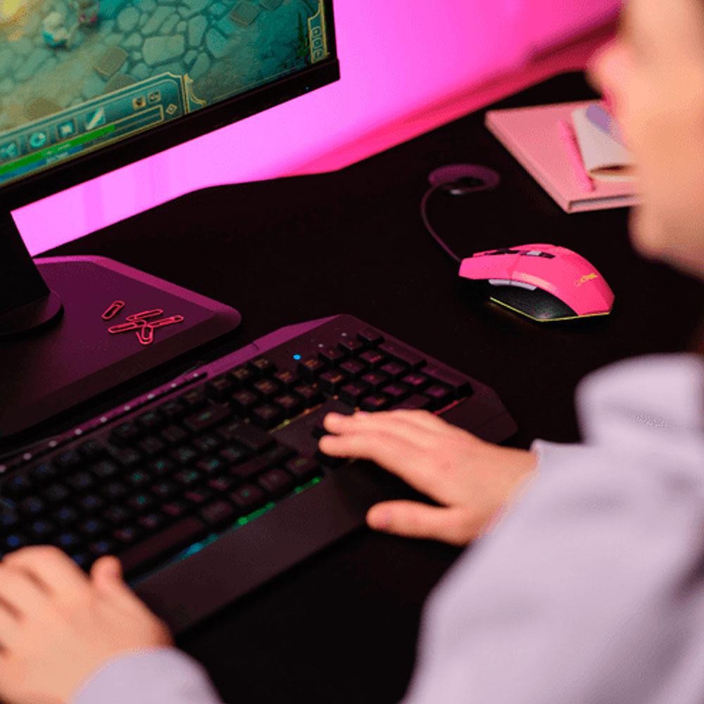 Raton Trust Gaming GXT 109 Felox Rosa / 6.400 Dpi / RGB / 6 Botones / 25068 - Imagen 5