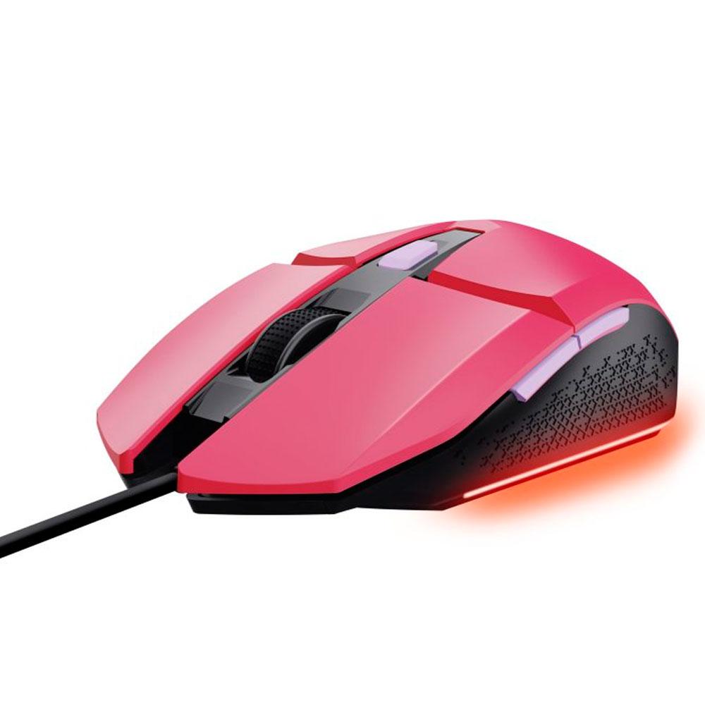 Raton Trust Gaming GXT 109 Felox Rosa / 6.400 Dpi / RGB / 6 Botones / 25068