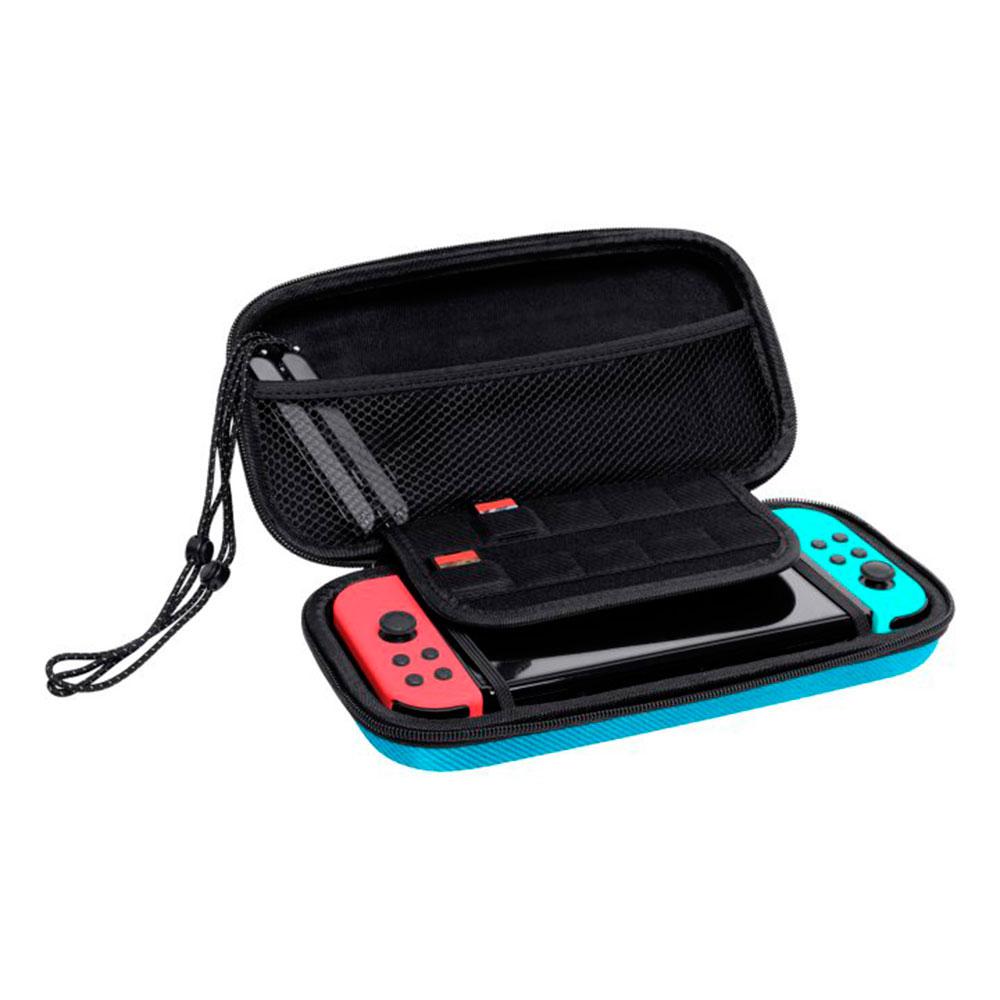 Estuche rigido para Nintendo Switch Trust GXT1248 / Rojo y azul / Ranuras para 10 juegos / 25418