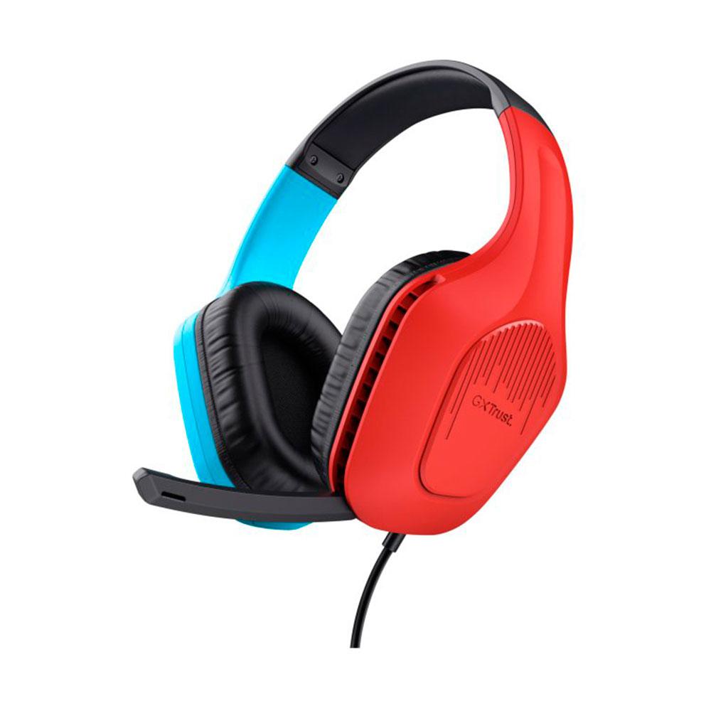 Auriculares Trust Gaming Gxt 416s Zirox Negro-Cian-Rojo / Multiplataforma Ps - Xbox - Nintendo - PC / 1.2 m / 25423