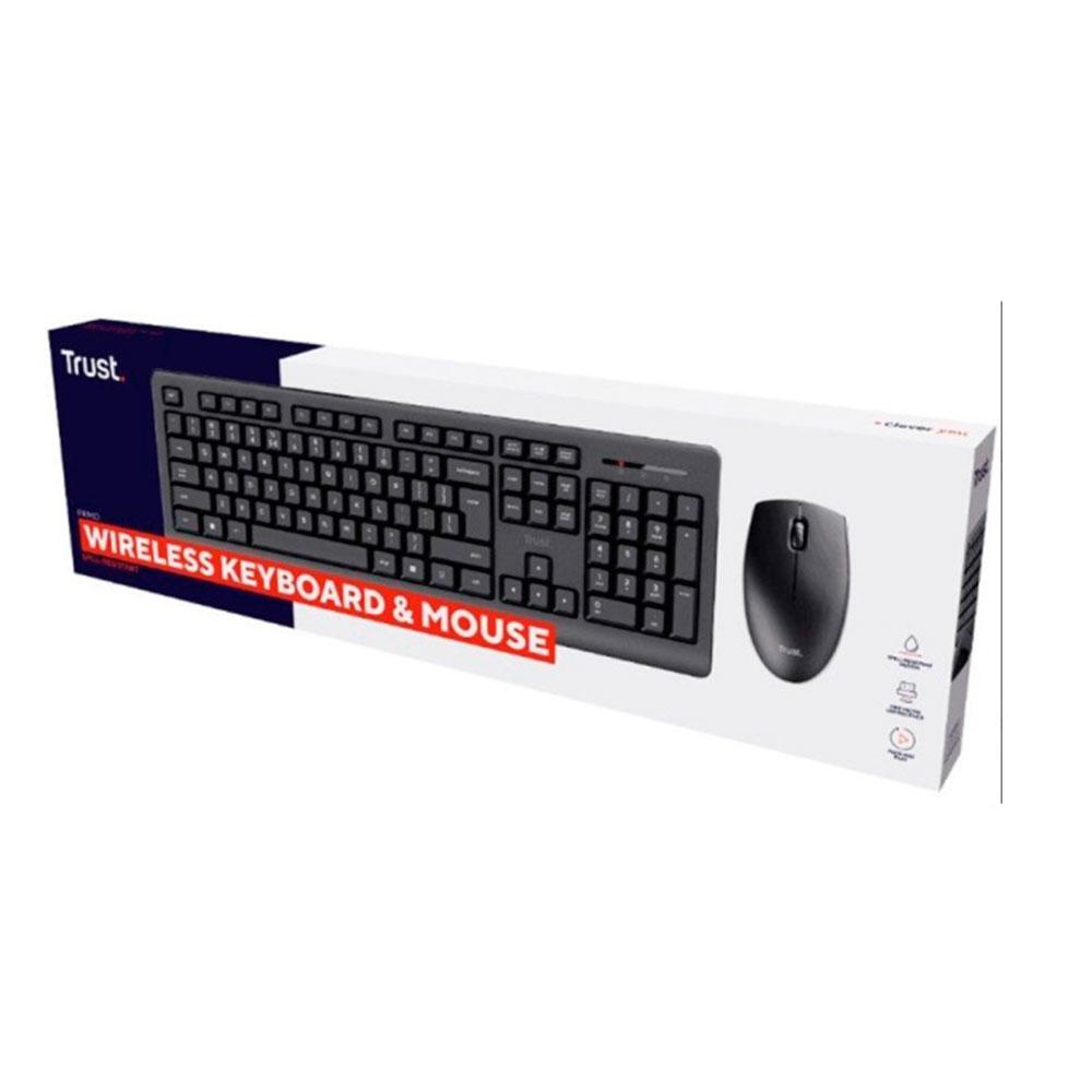 Combo Teclado + Raton Inalambrico Trust Primo / Resistente a salpicaduras / Negro / 25433 - Imagen 2