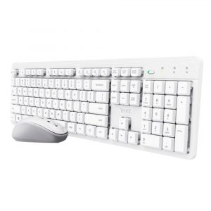 Combo Teclado + Raton Inalambrico Trust Ody II / Silencioso / 1600 Dpi / Blanco / 25467