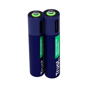 Pilas recargables Type-C Trust AAA / 500 mah (2 pcs) / GR06 / 25585