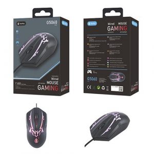 Ratón Usb gaming G5060 Blacklight 1200 DPI / 7 LED / Negro / One+