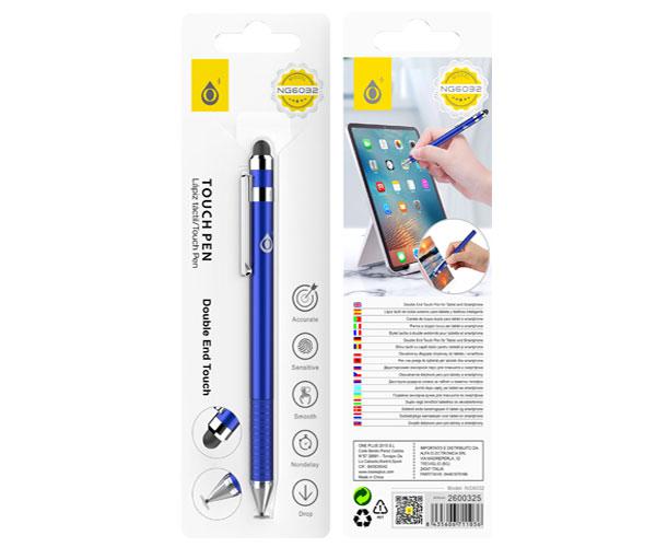 Lapiz tactil - Puntero para Tablet - Smartphones / Ng6032 / Azul / 2x Puntas Tactiles / One+ - Imagen 2