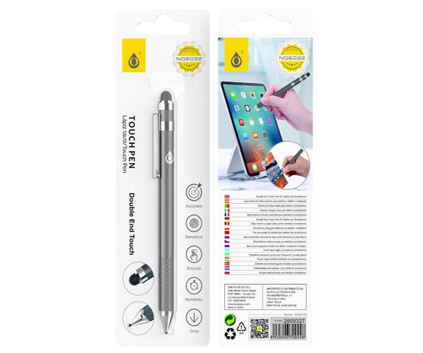 Lapiz tactil - Puntero para Tablet - Smartphones / Ng6032 / Gris / 2x Puntas Tactiles / One+ - Imagen 2
