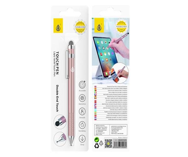 Lapiz tactil - Puntero para Tablet - Smartphones / Ng6032 / Rosa Oro / 2x Puntas Tactiles / One+ - Imagen 2