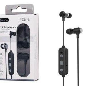 Auriculares Metal Muk C6076 / Bluetooth 5.0 / Rellamada / Negro / One+