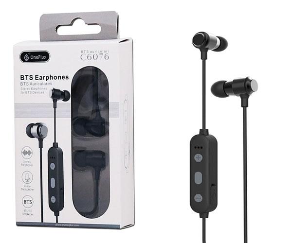 Auriculares Metal Muk C6076 / Bluetooth 5.0 / Rellamada / Negro / One+