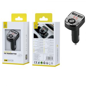 Transmisor FM NT7002 / Bluetooh 4.2 / Manos libres / Carga USB x2 5v 3.1a 1a / Micro sd / Usb / Negro / One+ / 2700022