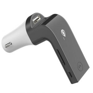 Transmisor FM NT7004 / Bluetooh 5.0 / Manos libres / Carga USB 5v 1a / Micro sd / Usb / Aux / Negro / One+