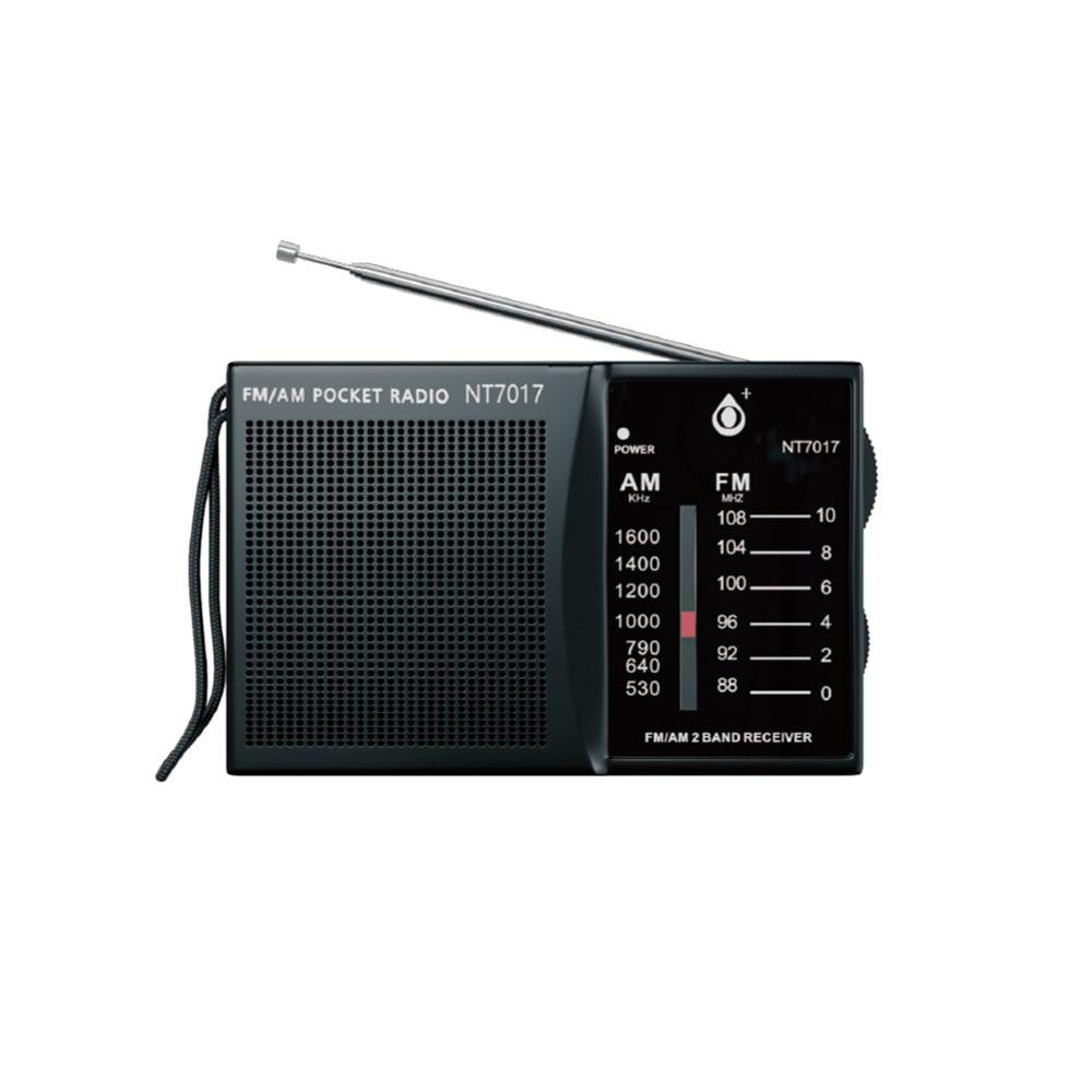 Radio portatil Am-Fm con Antena NT7017 / Altavoz externo / Jack 3.5mm / Negro / Mayou / 2700172