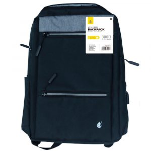 Mochila nylon R4008 / portatiles hasta 16 / Repelente al agua / Negro / One+"