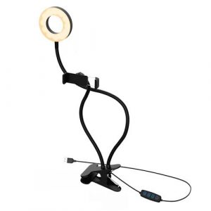 Anillo de Luz Led Mini Tree 2 en 1 Nr9102 Con pinza Soporte Flexible Movil 3 Modos de luz / 2901022