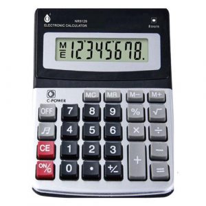 Calculadora de 8 Digitos / Nr9129 / Pantalla Lcd Grande / Gris / One+